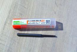 日進工具　エンドミル　φ2×R0.5×1°×20　未使用