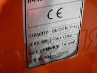トラスコ　ハンドパレットトラック　CE　1000kg　685×1220mm