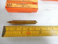 NS　2枚刃エンドミル　1M　SKH56　刃径1mm　5本　未使用