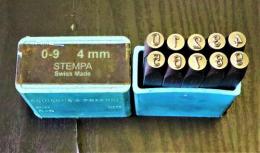 STEMPA 刻印セット　0-9　4mm