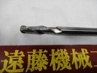 超硬ソリッドエンドミル径11mm(R5,5)刃長43mm長さ193mmエアーホールなし