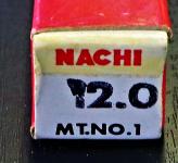 NACHI ツイストドリル　Φ12.0　MT1 未使用