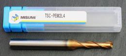 MISUMI　TSCシリーズ超硬スクエアエンドミル 2枚刃/刃長4D　TSC-PEM2L4